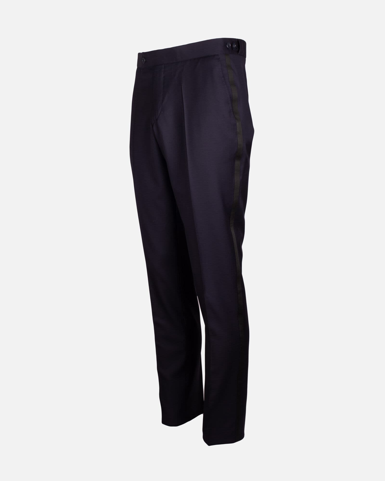 Navy tuxedo trousers